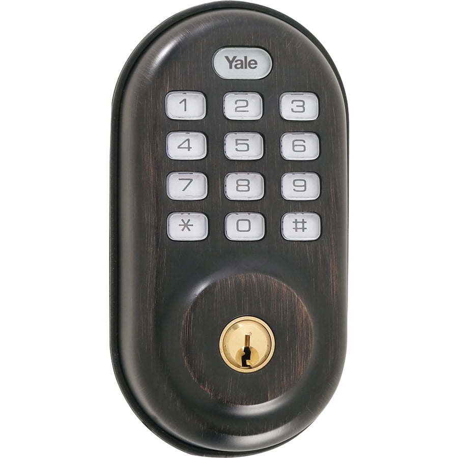 Yale YRD210 Push Button Deadbolt, Oil Rubbed Bronze
