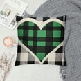 thumbnail image 2 of COMIO  ST Patricks Day Buffalo Plaid Love Home Clover Throw Pillow Covers, Lucky Charm Shamrocks Decoration for Sofa Couch Set of, 2 of 5