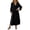 Black, variant on Women's Casual Dress with Pockets Polyester Minimalist Swing Dress Black XXL