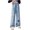 Blue, variant on Hpgjzj Girls Jeans Elastic Wasit Wide Leg Pants Kids Jeans 8-16 Years
