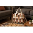 thumbnail image 6 of Jessica Simpson Overnight Weekender Duffle Travel Tote Bag with Adjustable Luggage Shoulder Strap for Travel, Commute, and Weekend Getaways in Plush Poptart Checkerboard, 6 of 7