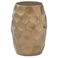 thumbnail image 2 of Powell Shawna Round Hammered Metal Indoor Accent Side Table, 19" Tall, Antique Gold, 2 of 6