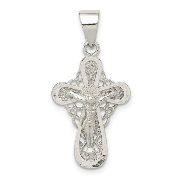 Auriga Fine Jewelry 925 Sterling Silver Crucifix Cross Pendant for Women