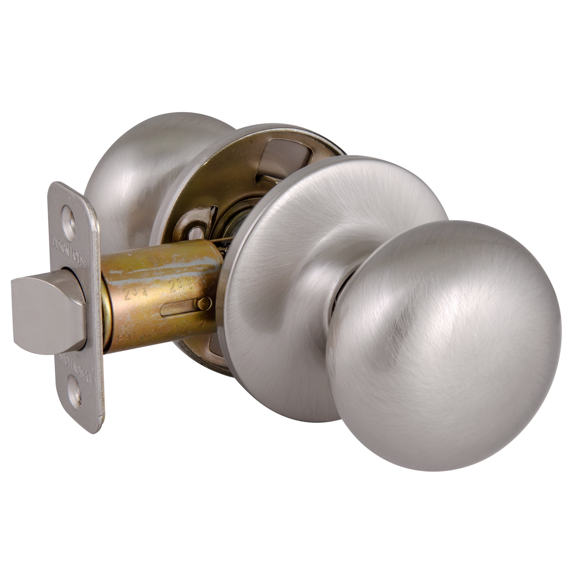 Design House Cambridge 2-Way Latch Interior Passage Door Knob, Satin Nickel
