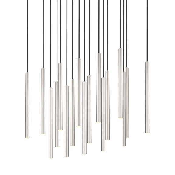 Z-Lite 919Mp24-17L-Led Forest 42" Wide Linear Chandelier - Nickel