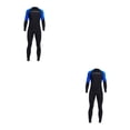 thumbnail image 3 of Soidarity Men Diving Wetsuit for Water Sports Suit Zip Wet Back Full Warm Body Surf azul L 2piezas, 3 of 4