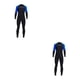 thumbnail image 2 of Greeniant Men Diving Wetsuit for Water Sports Suit Zip Wet Back Full Warm Body Surf azul L 2piezas, 2 of 4