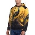 thumbnail image 3 of Daiia Elegant Gold Leaf Peacock for Men's Fashion Hoodies & Sweatshirts with Kangaroo Pocket Hooded Sweatshirt Breathable & Moisture Wicking-XX-Large, 3 of 7