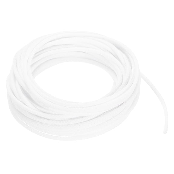 PET Expandable Sleeving 25ft 1/8" White Cable Management Sleeve Cord Organizer for Wrap Protect Cable