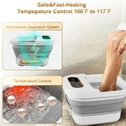 Collapsible Foot Spa Bath with Heat and Massage Rollers, Touch Screen, Bubble, Foot Pedicure Kit, Temperature Control