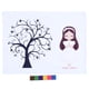 thumbnail image 1 of Libro de firmas de invitados para fiesta de cumpleaños de niña, registro de entrada, pintura de árbol con huellas dactilares, 1 of 14