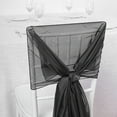 thumbnail image 4 of BalsaCircle 50 Black Extra Premium Chiffon Chair Sashes Bows Ties Ceremony, 4 of 7