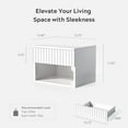 thumbnail image 4 of EYYTHUNG Floating Nightstand with Drawer, Modern Wall Mounted Small Bedside Table with Fluted Door & Open Shelf for Bedroom, Entryway Storage, White, 4 of 9