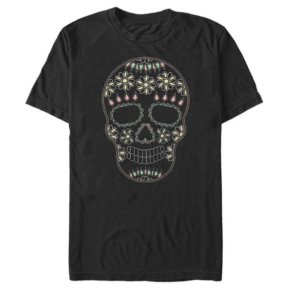 Men's Lost Gods Halloween Sugar Skull Graphic Tee Black 3X Large