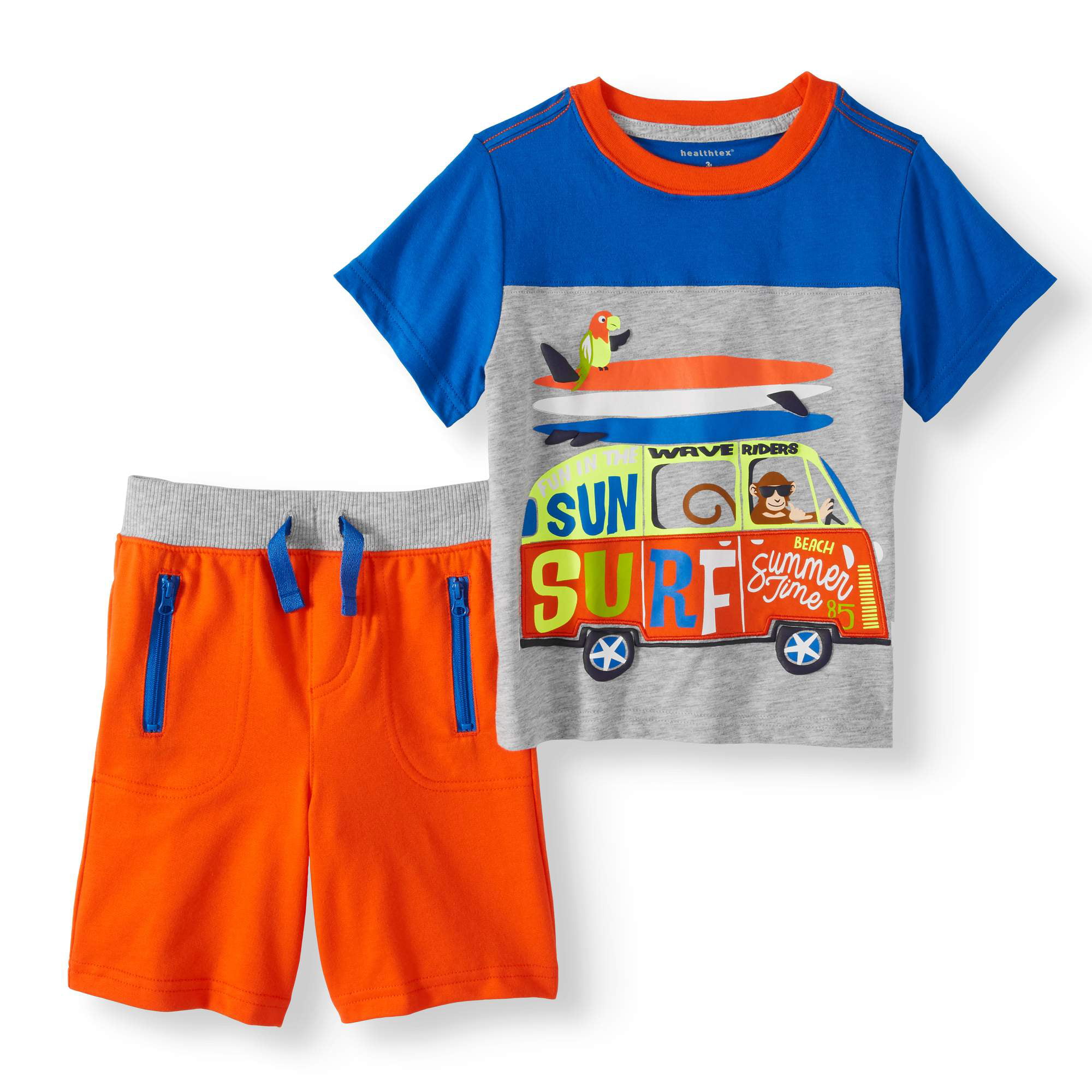 Toddler Boy Graphic T-shirt & French Terry Shorts, 2pc Outfit Set ...