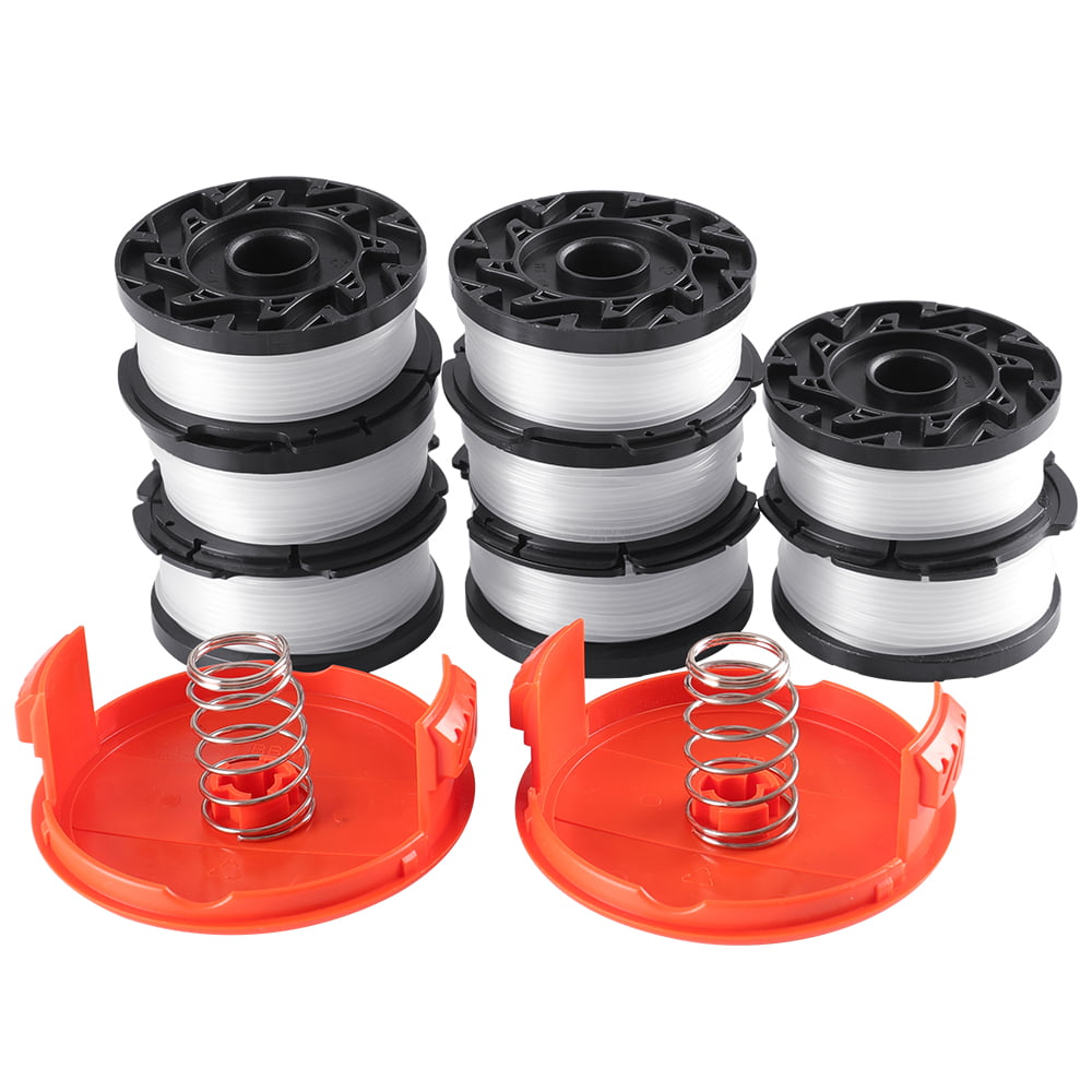 Karen AF-100-3ZP Weed Eater Spools Pack of for Black+Decker Line String Trimmers Replacement Spool 8 Circles+ 2 Caps 