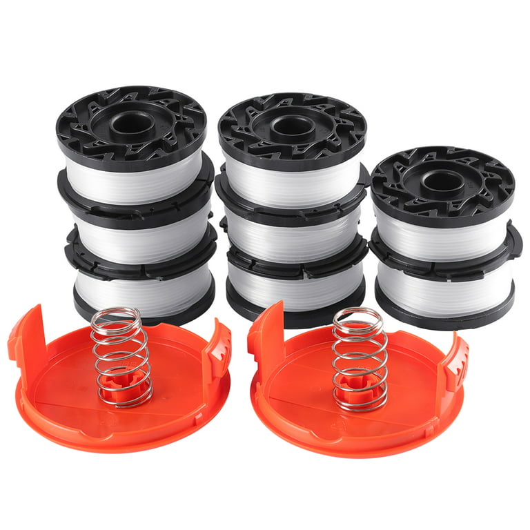 MOLIK Trimmer Spool for Black+Decker, Autofeed Replacement Spools for AF-100  String Trimmer Edger, 240ft 0.065 Trimmer Line Replacement Spool(6  Replacement Spool,1 Spool Cap(Orange),1 Spring)