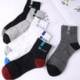 thumbnail image 3 of 10 pares de medias deportivas de algodón transpirables para hombre, calcetines de fibra de bambú para otoño e invierno, desodorante con absorción de sudor, calcetines de negocios, 3 of 5