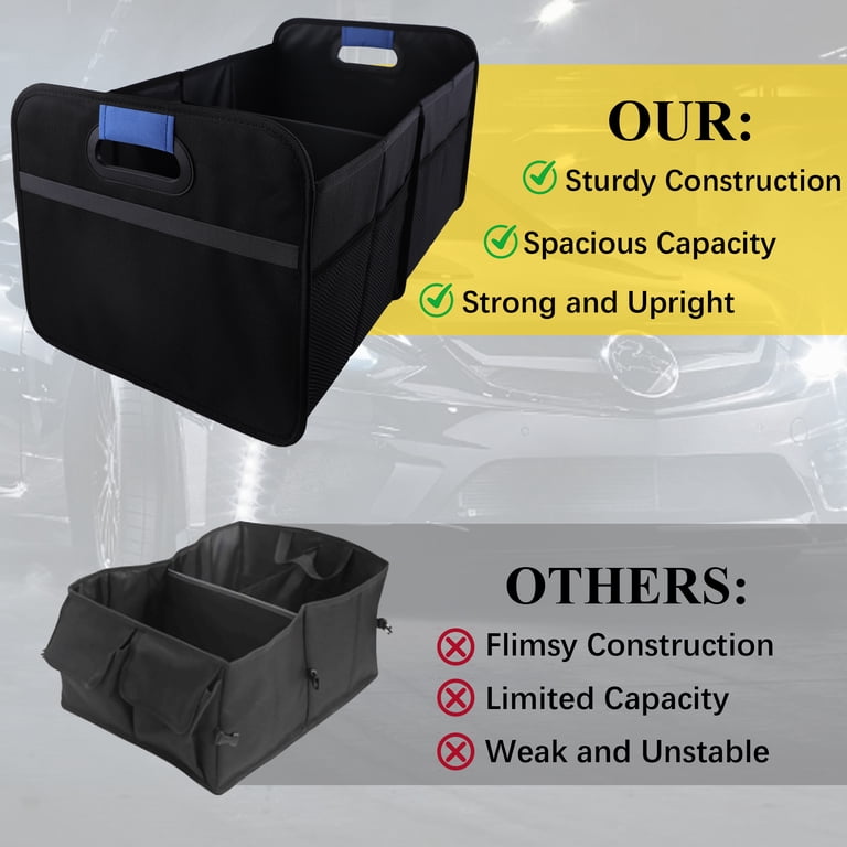 Cyrico Trunk Organizer, Dual-Compartment with Non-Slip Base photo 5