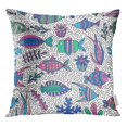 thumbnail image 1 of RYLABLUE Taie d'Oreiller Bleue Poissons Mignons et Algues Colorées Housse de Coussin, 1 of 1