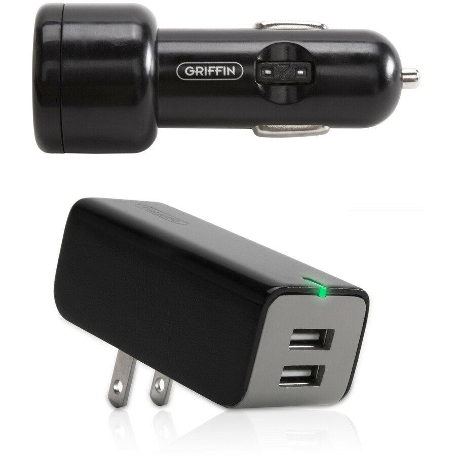 Griffin PowerDuo Universal Car & Wall Charger, 2 Pack