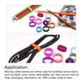 thumbnail image 5 of Uxcell Silicone Rubber Bands Rings Non-slip 1" Orange for Wrapping Paper 5Pcs, 5 of 5