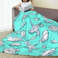 thumbnail image 6 of Fuzoiu Seashell And Starfish Print Ultra-Soft Micro Fleece Blanket,All Seasons Flannel Throw, Lightweight Blanket for Bed, Sofa, Couch, Movie Night, Camping, and Travel-80"x60", 6 of 7