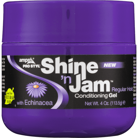 Ampro Shine N Jam Nourishing Moisturizing Jar Hair Styling Gel, 4 oz., Unisex