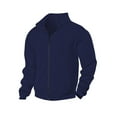thumbnail image 6 of Men's Jackets Clearance Zipper Up 2XL Solid Color Corduroy Patchwork Stand Up Collar Zipper Long Sleeved, 6 of 9