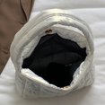 thumbnail image 2 of Moontgen Quilted Women Handbag Fashion Plaid Cotton Tote Bag Portable for Travel (White), 2 of 9