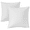 White, variant on 18"x18" Throw Pillow Inserts, Set of 2 Square Pillows Premium Down Alternative Pillow Inserts Decorative Pillow Stuffer for Sofa, Couch, Black