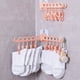 thumbnail image 1 of Fiudx Ofertas de la semana Colgador plegable para secador de ropa con 10 Clips, secador de ropa para niños y adultos, calcetines a prueba de viento, ropa interior, tendedero de plástico, colgador de, 1 of 6