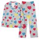 thumbnail image 1 of Puntoco Conjunto de pijama cómodo para mujer, conjunto de pijama informal de manga larga con estampado a la moda para mujer, 1 of 5