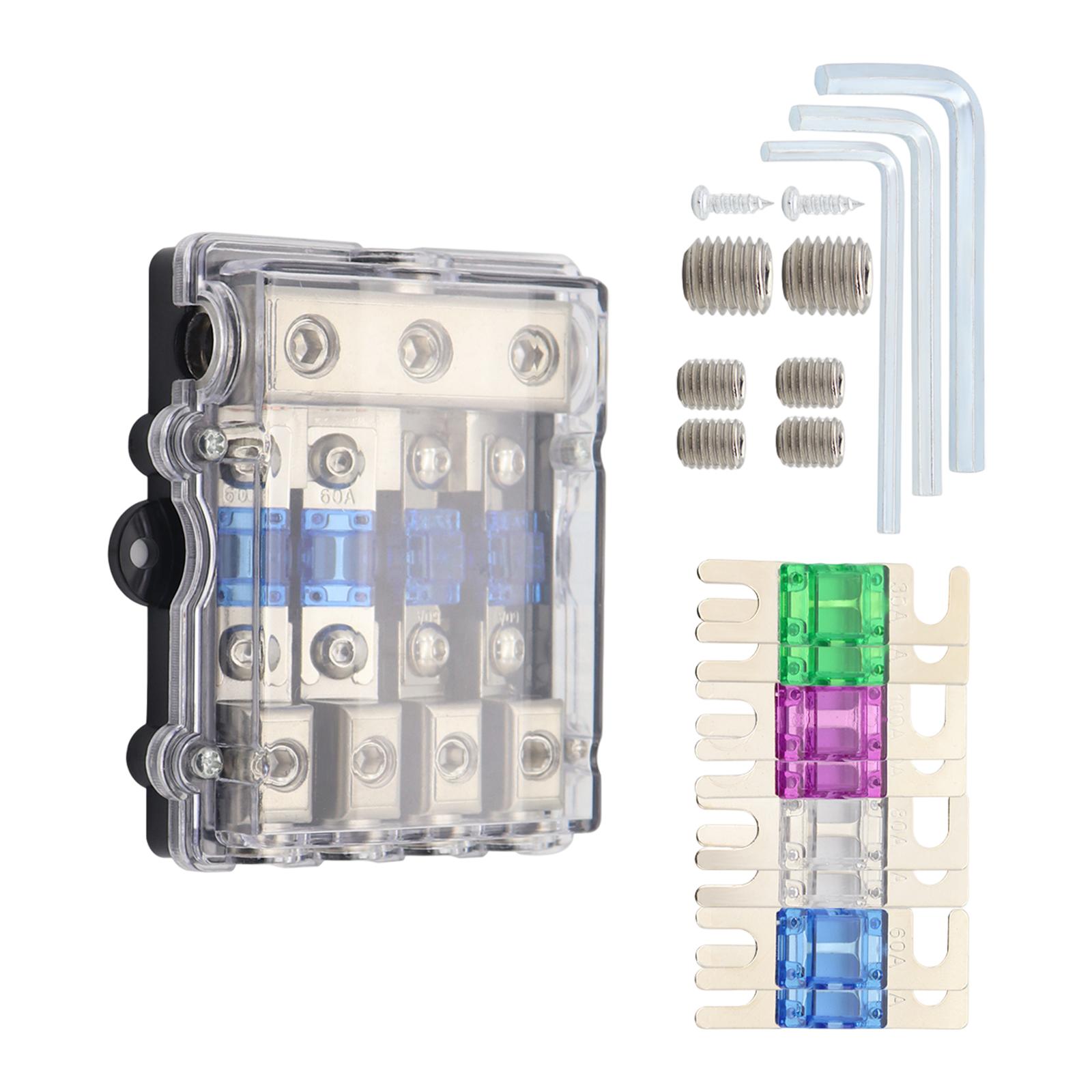 Fused Power Distribution Block Set Fuse Box Anl Fuse Holder Automotive