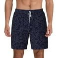 thumbnail image 2 of Picia LOVE pattern Mens Swim Trunks with Compression Liner Stretch Beach Shorts Quick Dry with Zipper Pockets No-Chafing Board Shorts-Large, 2 of 9