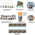 thumbnail image 2 of 189 PCS Birthday Party ZOO Animal Decoration Set - ZOO Animal 24 Cake Toppers, 1 Happy Birthday Banner, 1 Large Cake Topper, 1 Table Cloth, 18 Latex Ballnoon Party Supplies for Fans., 2 of 5