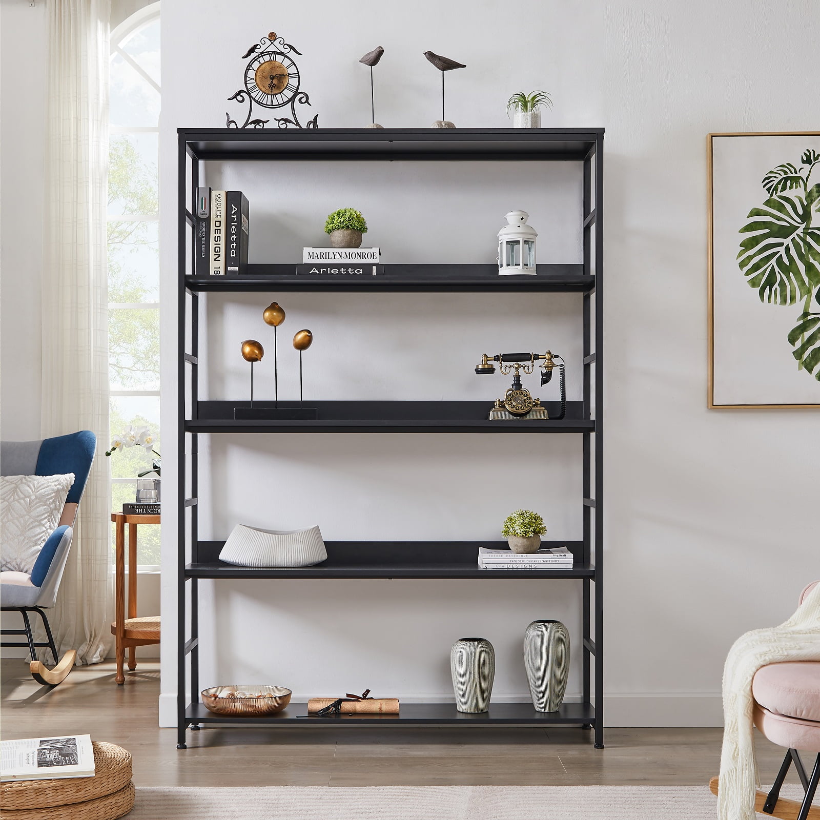 Buy 5Tier Home Office Bookcase Open Bookshelf Storage Large 5 Shelf