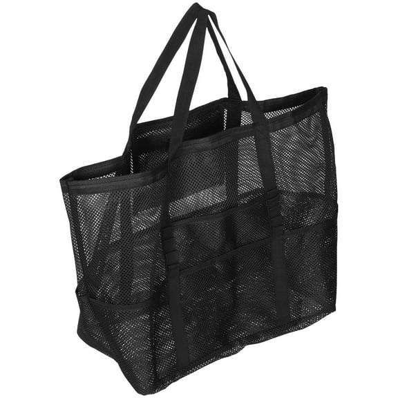 MERRYHAPY Beach Purse Tote Bag Black 1Pack