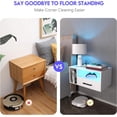 thumbnail image 6 of Floating Nightstand with Charging Station and LED Lights, Floating Bedside Table with Drawers Wall Mounted Nightstands,for Bedroom Room, 21.3" x 11.8" x 10",White, 6 of 14