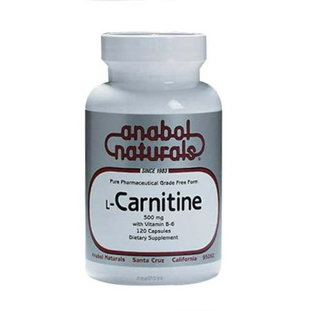 Anabol Naturals L-Carnitine 500mg Capsules avec la vitamine B-6-120 Ea