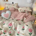thumbnail image 1 of Ins Style Bedding Set Fashion Solid Color Washable Duvet Cover Without Comforter Pillowcases Sheet for Student Soft Home Textile, 1 of 6