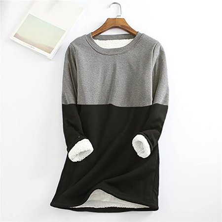 

Womens Plus Size Tops Fiudx Women Round Neck Loungewear Nightgowns Long Sleeve Print Fall Fleece Tops