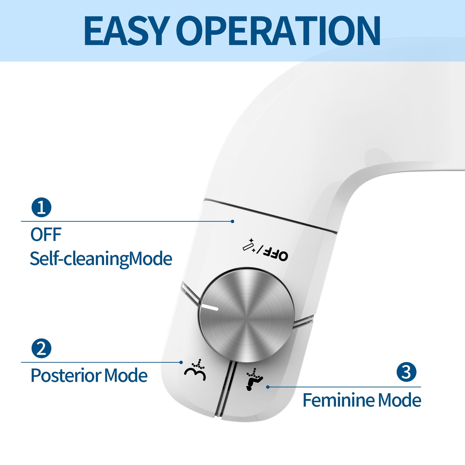 Jinxell Bidet Attachment, Non-Electric Cold Water Bidet Toilet Seat Attachment with Pressure Controls, Retractable Self-Cleaning Dual Nozzles for Frontal & Rear Wash