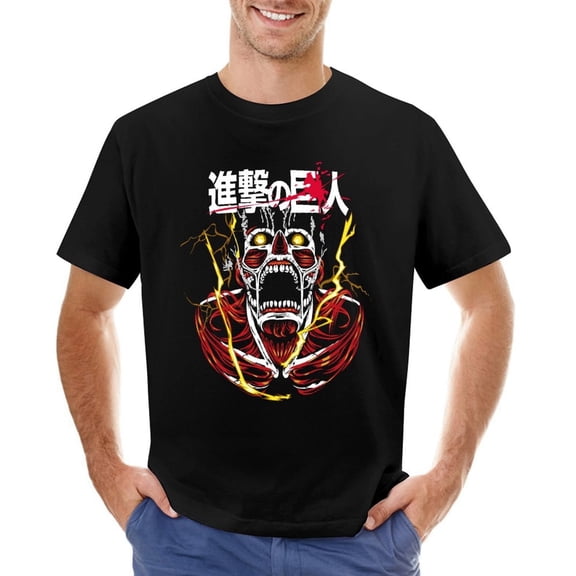 Attack on Titan T-Shirts for Men Women, Unisex Anime Cotton Shirts, Casual Crew Neck Tee, XS-5XL