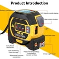 thumbnail image 4 of 3-in-1 Multi-functional Measuring Tape with Laser Level Crosshair and LED Display, Digital Measuring Tape  with Cross Line, AutoLock, Measure Area, Volume, Pythagorean, 4 of 7