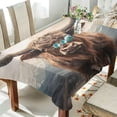 thumbnail image 4 of Coolnut Highland Cows Rectangle Tablecloth Waterproof Polyester Table Clothative Stain Resistant & Wrinkle Resistant Washable Table Cover for Dining Table/Party/Camping 60x90 Inch Decor Gift, 4 of 7