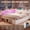White, variant on Upholstered Corner Bed Frame with Storage, 14''H Under LED Daybed Frame with Pull-Out Cabinet and Charging Station & 6 Drawers Underneath for Living Room,Bedroom & Guest Room, White & Oak Grey