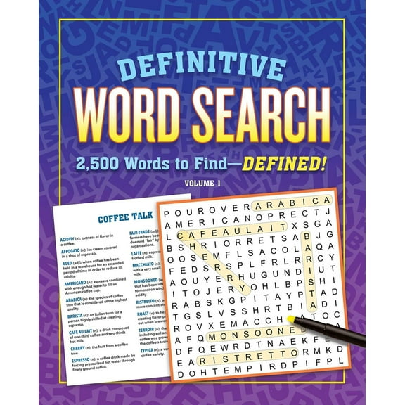 Pre-Owned Definitive Word Search Volume 1: 2,500 Words to Find--Defined (Paperback) 1645179346 9781645179344