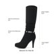 thumbnail image 4 of Bota DREAM PAIRS SARAH Negra con Tacón de Plataforma y Altura hasta la Rodilla Talle 7.5, 4 of 7