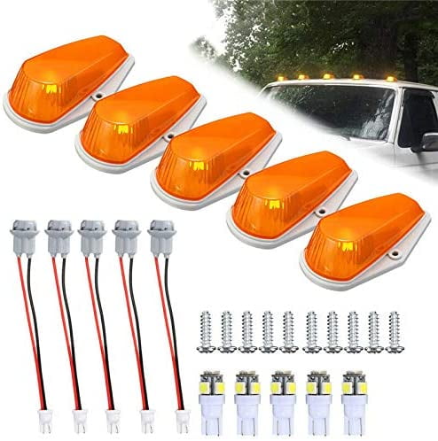 Roof Cab Marker Lights With T10 Plug Base 5pcs For Truck Plug And Play